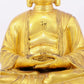 Three solemn gilt bronze statues of Sakyamuni