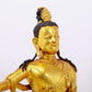 A solemn gilt bronze statue of Guanyin