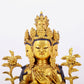 A solemn gilt bronze statue of Bodhisattva