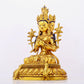 A solemn gilt bronze statue of Bodhisattva