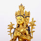 A solemn gilt bronze statue of Bodhisattva