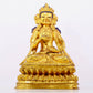 A solemn gilt bronze statue of Bodhisattva