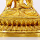 A solemn gilt bronze statue of Bodhisattva