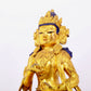 A solemn gilt bronze statue of Bodhisattva