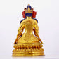 A solemn gilt bronze statue of Bodhisattva