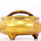 An exquisite gilt bronze Arabic censer with double ears and three legs