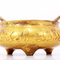 An exquisite gilt bronze Arabic censer with double ears and three legs