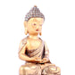 A solemn gilt bronze statue of Sakyamuni