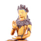 A solemn gilt bronze statue of Bodhisattva