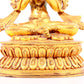 solemn gilt bronze statue of Tara