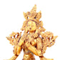 solemn gilt bronze statue of Tara