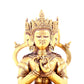 A solemn gilt bronze statue of Bodhisattva