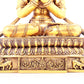 A solemn gilt bronze statue of Bodhisattva