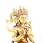 A solemn gilt bronze statue of Bodhisattva