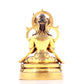 A solemn gilt bronze statue of Bodhisattva