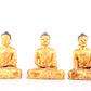 Three solemn gilt bronze statues of Sakyamuni