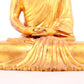 Three solemn gilt bronze statues of Sakyamuni