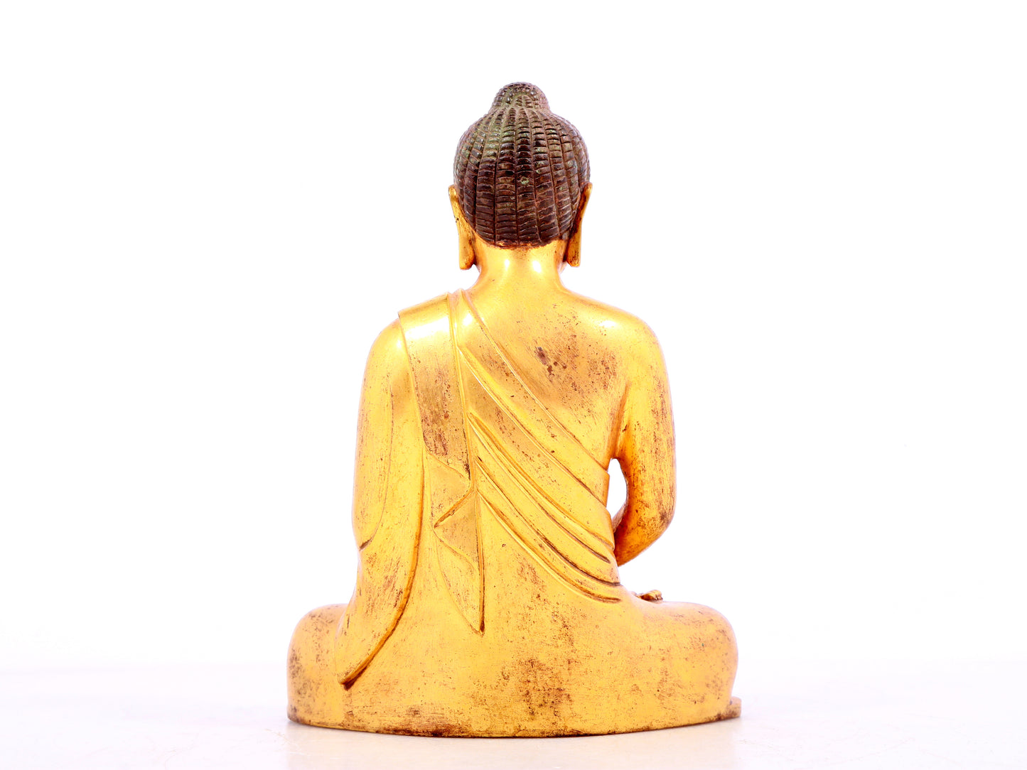 Three solemn gilt bronze statues of Sakyamuni