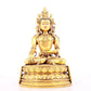 A solemn gilt bronze statue of Bodhisattva