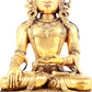 A solemn gilt bronze statue of Bodhisattva