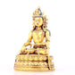 A solemn gilt bronze statue of Bodhisattva