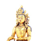 A solemn gilt bronze statue of Bodhisattva