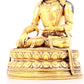 A solemn gilt bronze statue of Bodhisattva