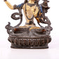 A solemn gilt bronze statue of Manjushri Bodhisattva