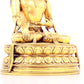 A solemn gilt bronze statue of Bodhisattva