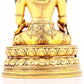 A solemn gilt bronze statue of Bodhisattva