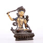 A solemn gilt bronze statue of Manjushri Bodhisattva