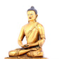 A solemn gilt bronze statue of Sakyamuni