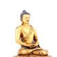 A solemn gilt bronze statue of Sakyamuni