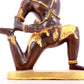 A solemn gilt bronze Vajra statue