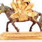 A solemn gilt bronze equestrian Vajra statue