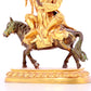 A solemn gilt bronze equestrian Vajra statue