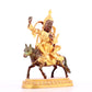 A solemn gilt bronze equestrian Vajra statue