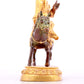 A solemn gilt bronze equestrian Vajra statue