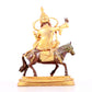 A solemn gilt bronze equestrian Vajra statue