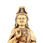 A solemn gilt bronze statue of Guanyin