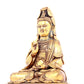 A solemn gilt bronze statue of Guanyin