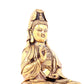 A solemn gilt bronze statue of Guanyin