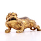 An exquisite gilt copper auspicious animal ornament