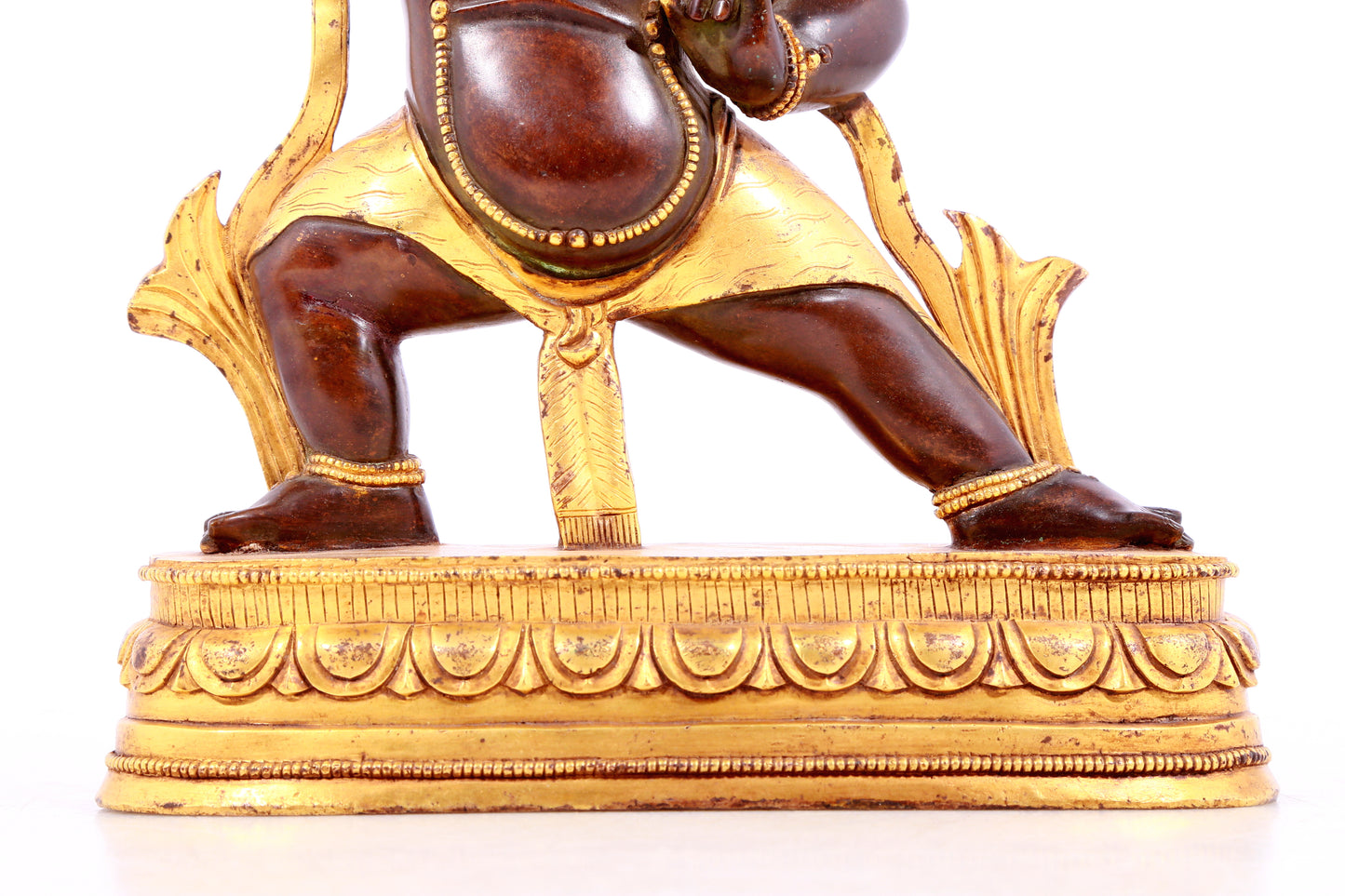 A solemn gilt bronze Vajra statue