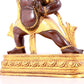 A solemn gilt bronze Vajra statue