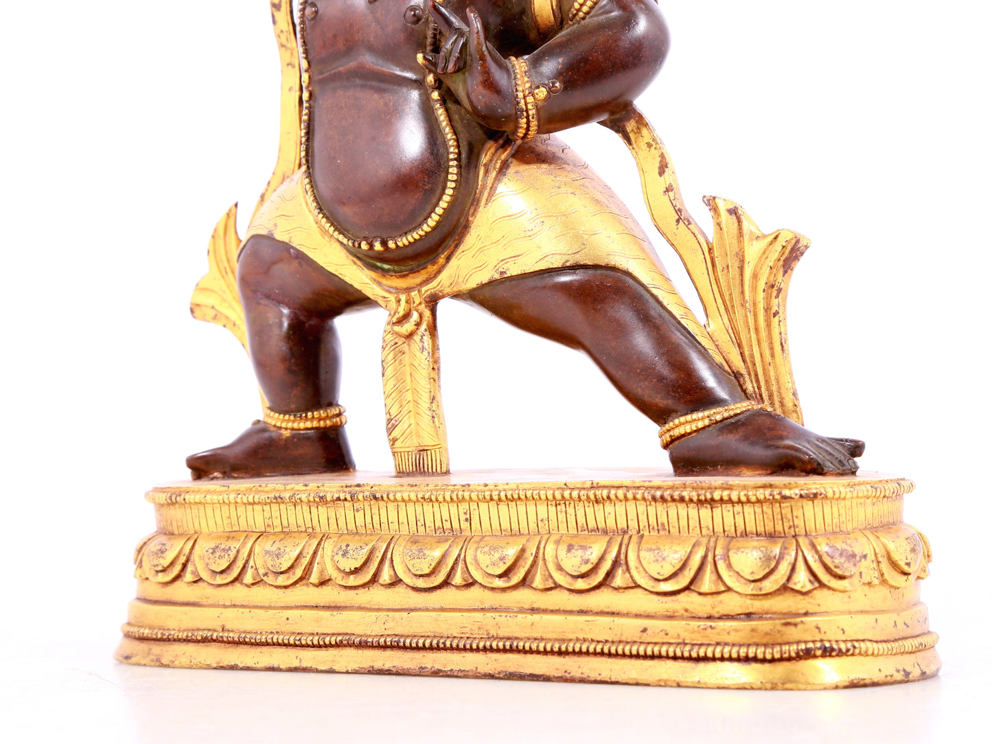 A solemn gilt bronze Vajra statue