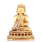 A solemn gilt bronze statue of Bodhisattva