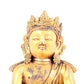 A solemn gilt bronze statue of Bodhisattva