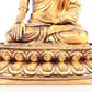 A solemn gilt bronze statue of Bodhisattva