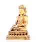 A solemn gilt bronze statue of Bodhisattva